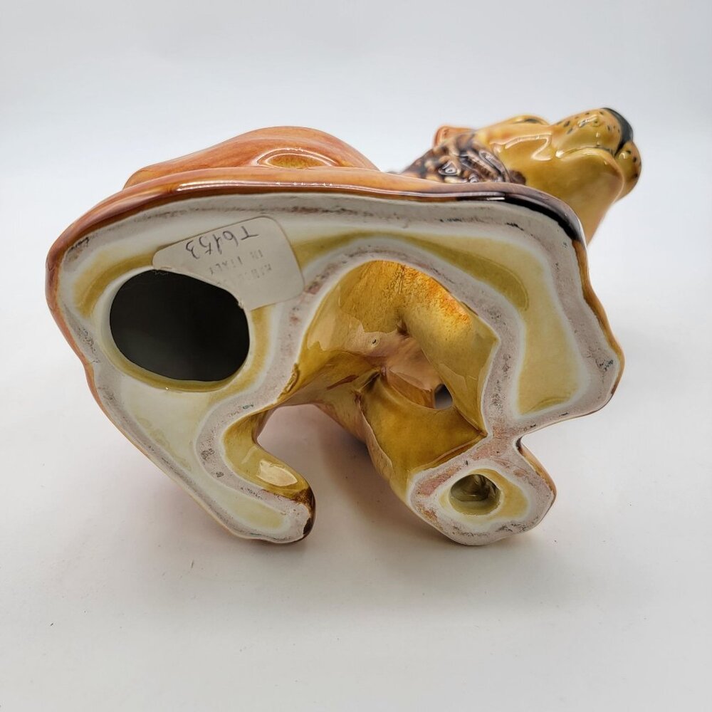 Vintage Italian Art Pottery Lion Figurine Statue - Picture 5 of 9